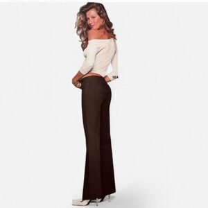 Victoria's Secret Dark Brown Cotton Stretch Pants Size 4R